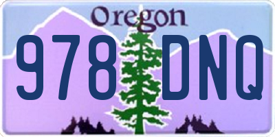 OR license plate 978DNQ