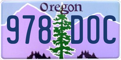 OR license plate 978DOC