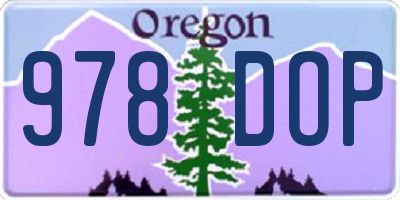 OR license plate 978DOP