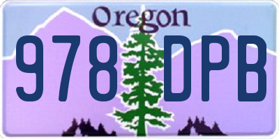 OR license plate 978DPB
