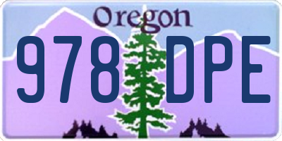 OR license plate 978DPE