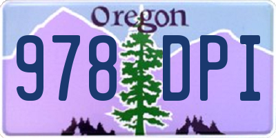 OR license plate 978DPI