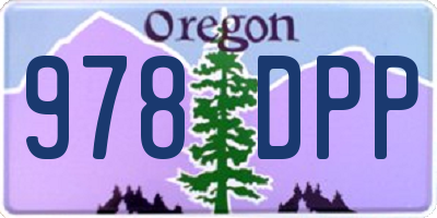OR license plate 978DPP