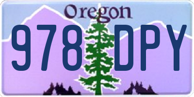 OR license plate 978DPY