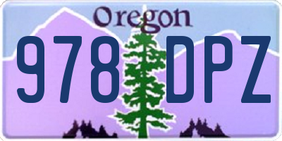 OR license plate 978DPZ