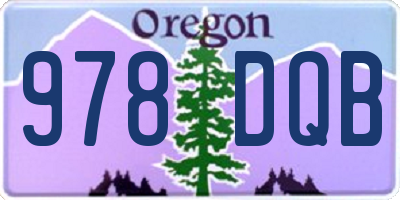 OR license plate 978DQB