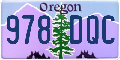 OR license plate 978DQC