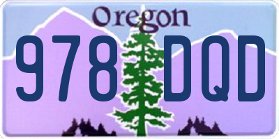 OR license plate 978DQD