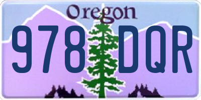 OR license plate 978DQR