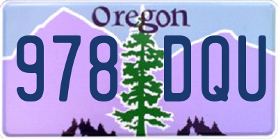 OR license plate 978DQU