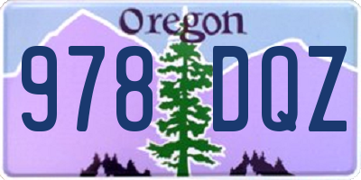 OR license plate 978DQZ