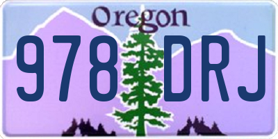 OR license plate 978DRJ