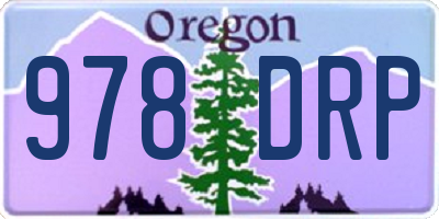 OR license plate 978DRP