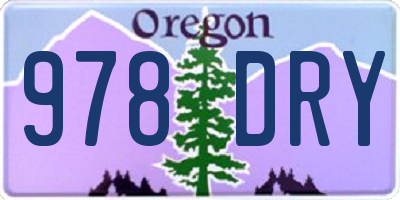 OR license plate 978DRY