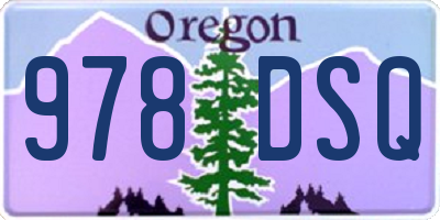 OR license plate 978DSQ