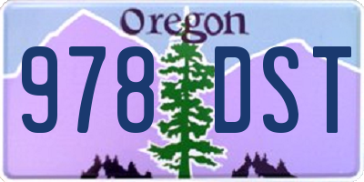 OR license plate 978DST