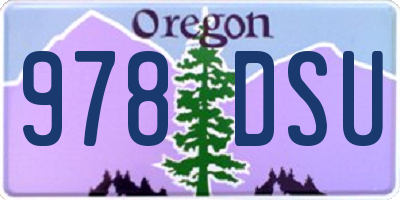 OR license plate 978DSU