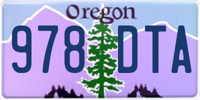 OR license plate 978DTA