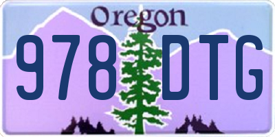 OR license plate 978DTG