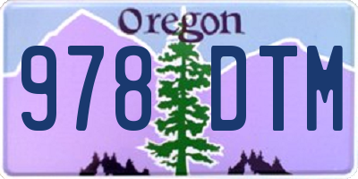OR license plate 978DTM