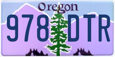 OR license plate 978DTR