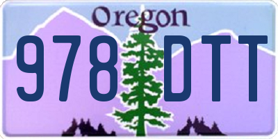 OR license plate 978DTT