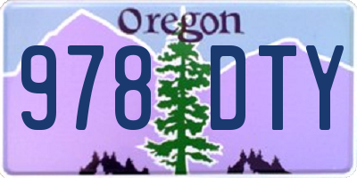 OR license plate 978DTY