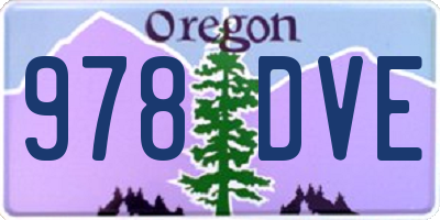 OR license plate 978DVE