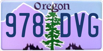 OR license plate 978DVG