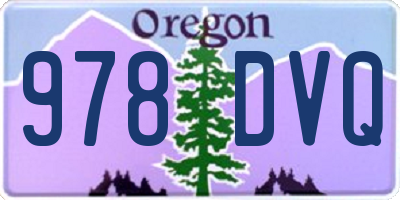 OR license plate 978DVQ