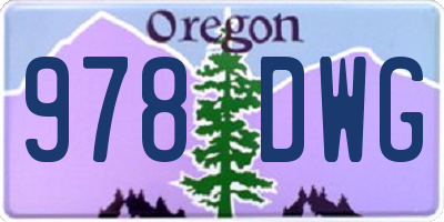 OR license plate 978DWG