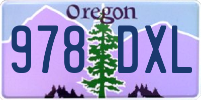 OR license plate 978DXL