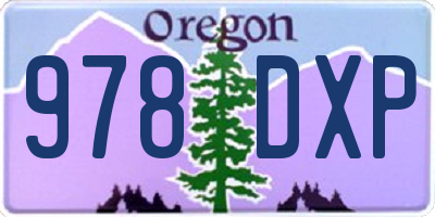 OR license plate 978DXP