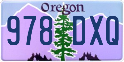 OR license plate 978DXQ