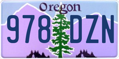 OR license plate 978DZN