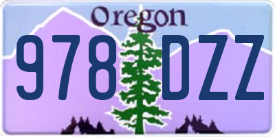 OR license plate 978DZZ