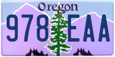 OR license plate 978EAA