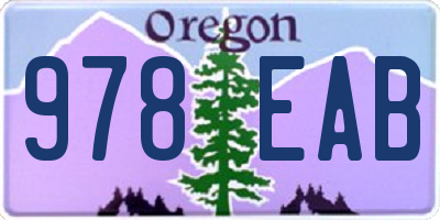 OR license plate 978EAB