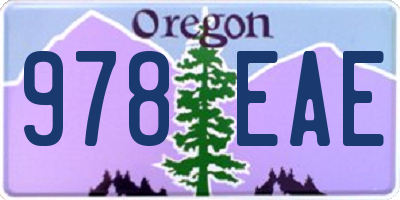 OR license plate 978EAE