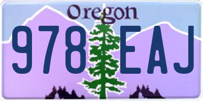 OR license plate 978EAJ