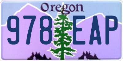 OR license plate 978EAP