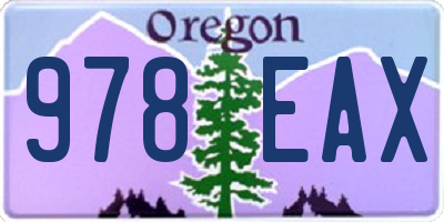 OR license plate 978EAX
