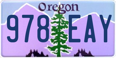 OR license plate 978EAY