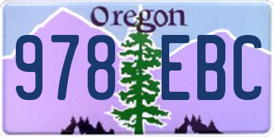 OR license plate 978EBC