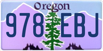 OR license plate 978EBJ
