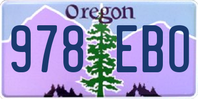 OR license plate 978EBO