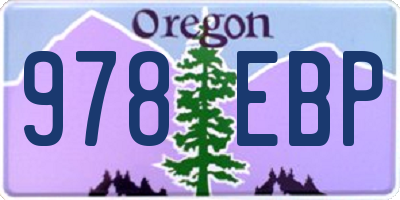 OR license plate 978EBP
