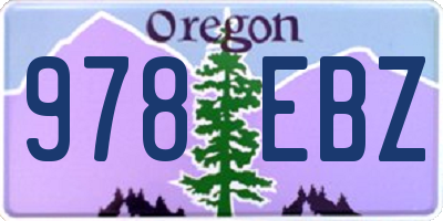 OR license plate 978EBZ