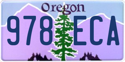 OR license plate 978ECA