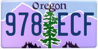 OR license plate 978ECF